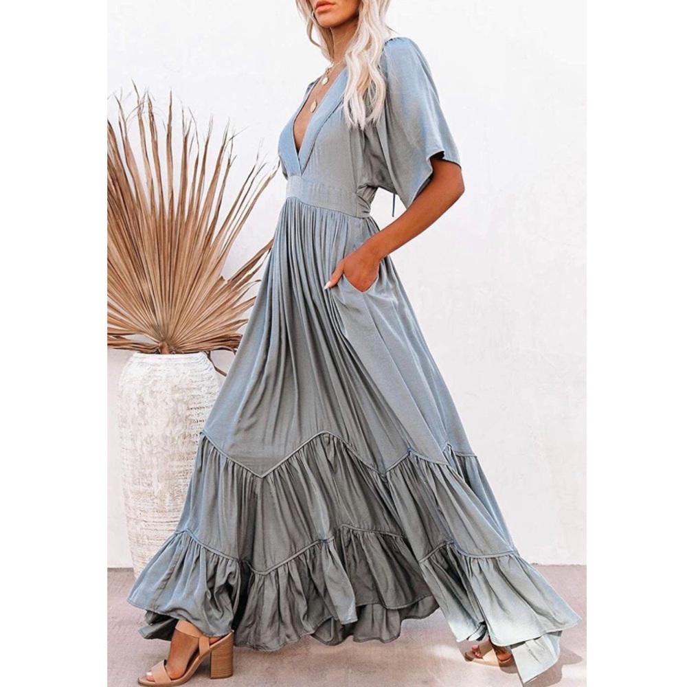 🎉HP🎉NWT Boho Batwing Sleeve Swing Dress - Picture 2 of 6